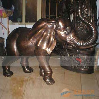 仿古铜大象制作-小铜象工艺品生产-风水铜大象订制